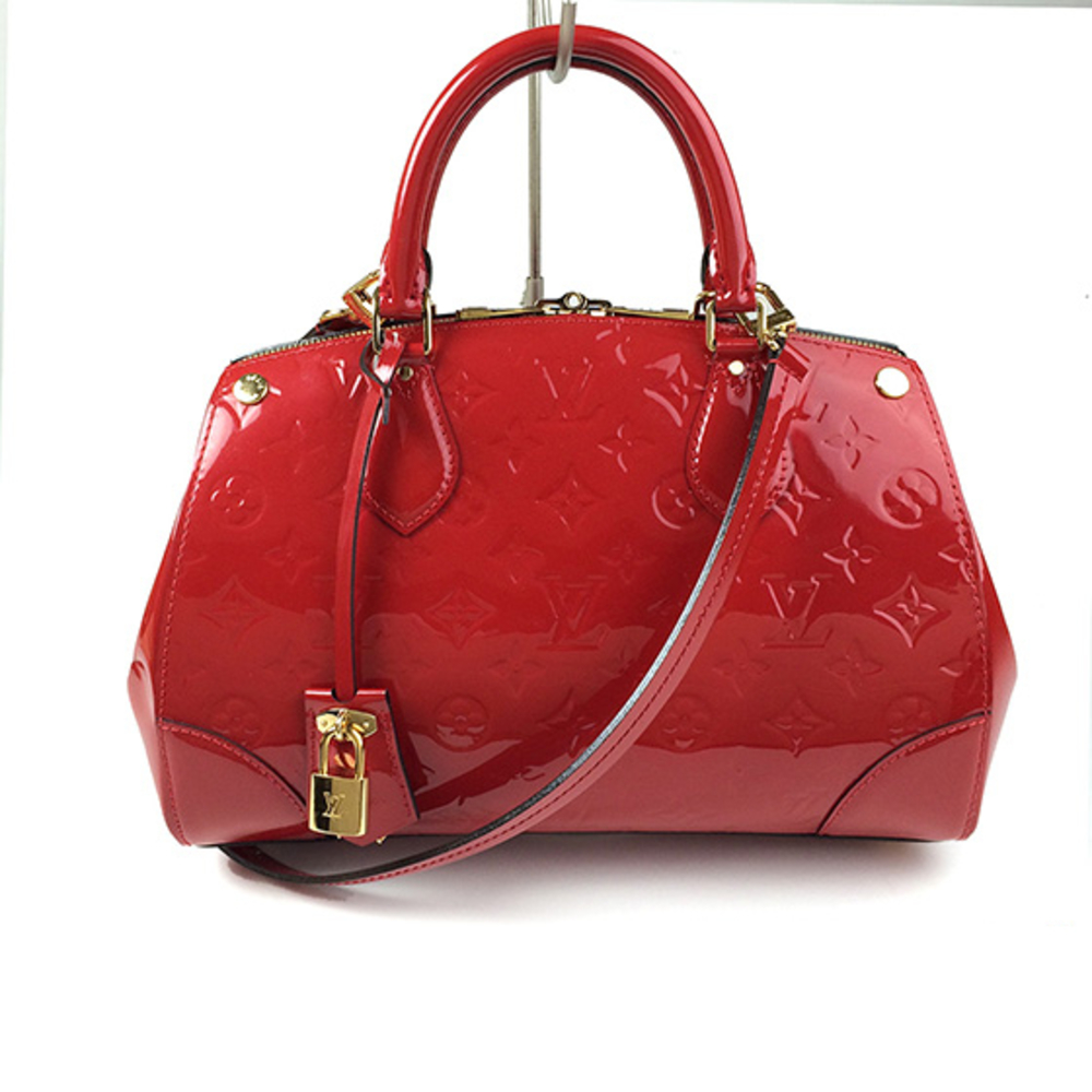 Louis Vuitton Monogram Verni Santa Monica Series Red 2way Handbag